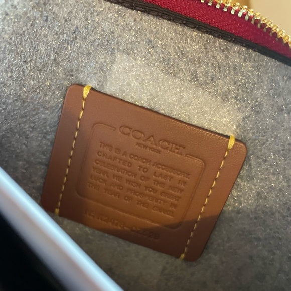 COACH NWT New Year Corner Zip Wristlet With Snake Graphic Lunar New Year - Picture 9 of 16